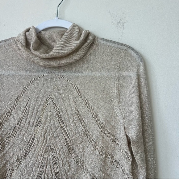 NWT Anthropologie Angel of the North Shimmer Savine Turtleneck Sweater - Picture 5 of 7